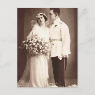 Vintage antike romantische Foto Postkarte