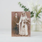 Vintage antike romantische Foto Postkarte (Stehend Vorderseite)