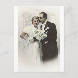 Vintage antike romantische Foto Postkarte