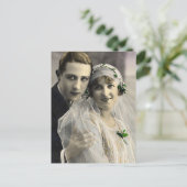 Vintage antike romantische Foto Postkarte (Stehend Vorderseite)