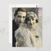 Vintage antike romantische Foto Postkarte (Vorne/Hinten)