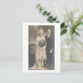 Vintage antike romantische Foto Postkarte (Stehend Vorderseite)