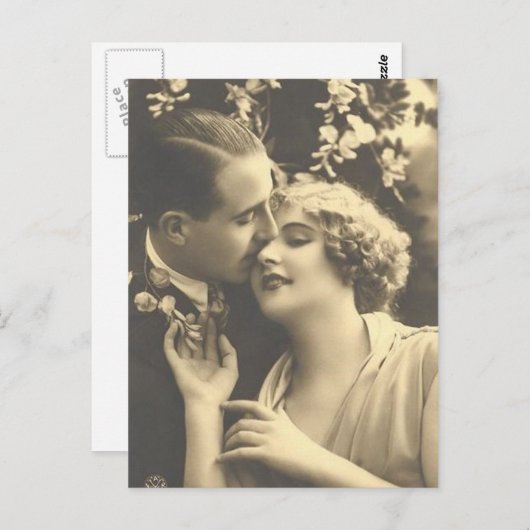Vintage antike romantische Paarkarten, Geschenke Postkarte (Vorne/Hinten)