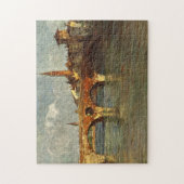 Vintage antike römische Brücke Italiens Verona Puzzle (Vertikal)