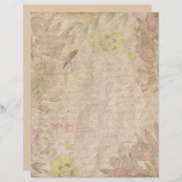 Vintage antike Rose Gold Blumenschrift