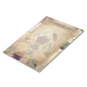 Vintage antike rote Blume abstrakte Ephemonie Notizblock (angewinkelt)