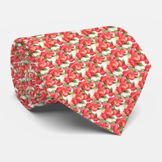 Vintage antike Rote Rosen Krawatte (Gerollt)