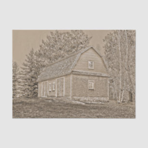 Vintage antike Rustikale Sepia Tone Alter Stall Seidenpapier