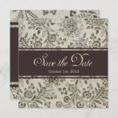 Vintage antike Save the Date florale Custom (Vorne/Hinten)