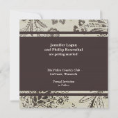 Vintage antike Save the Date florale Custom (Rückseite)