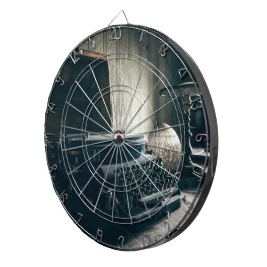 Vintage antike Schreibmaschine Dartscheibe (Vorderseite rechts)