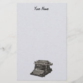 Vintage antike schwarze altmodische Schreibmaschin Briefpapier (Vorderseite)