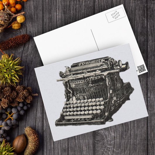 Vintage antike schwarze altmodische Schreibmaschin Postkarte