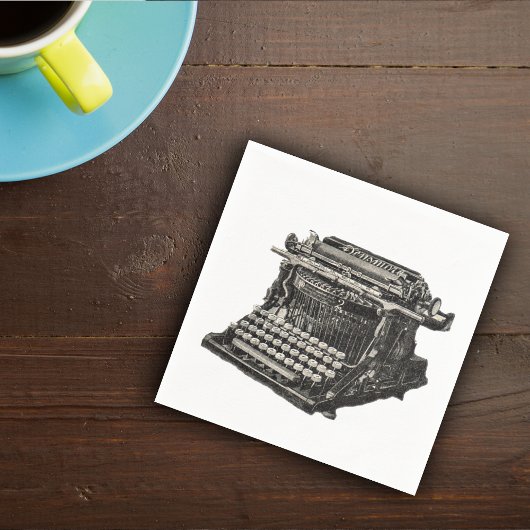 Vintage antike schwarze altmodische Schreibmaschin Serviette