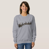 Vintage antike Sepia-Sanktsleigh-Rene Sweatshirt (Vorne ganz)