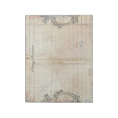 Vintage  antike Shabby Chic Grunge Notizblock (Rotiert)