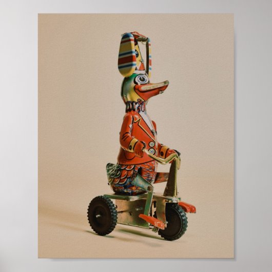 Vintage antike Spielzeughalle auf dem Bike Poster (Vorne)