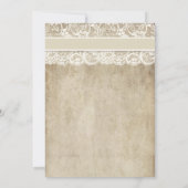 Vintage antike Spitze der Brautpartyeinladung | Einladung (Rückseite)