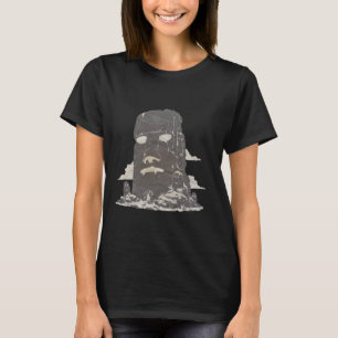 Vintage antike Statue Kartierte Steinköpfe Ostern T-Shirt