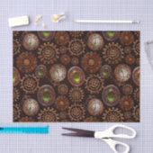 Vintage antike Steampunkuhr und Getriebe Seidenpapier (Handwerk)