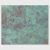 Vintage antike Textur Aquamarin braun Decoupage Geschenkpapier (Flach)