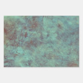 Vintage antike Textur Aquamarin Türkisbraun Geschenkpapier Set (Vorderseite)