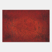 Vintage antike Textur dunkelrote schwarze Kratzer Geschenkpapier Set (Vorderseite)