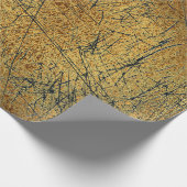 Vintage antike Textur Gelbe Goldkratzer Geschenkpapier (Ecke)