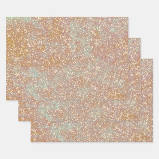 Vintage antike Textur Gold Glitzer Decoupage Geschenkpapier Set (Set)