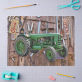 Vintage antike Traktoren Vintage Werkzeuge Seidenpapier (Basteln)