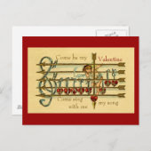 Vintage antike Valentinstag Postkarte (Vorne/Hinten)