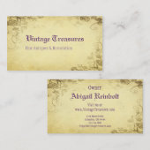 Vintage Antike Visitenkarte (Vorne/Hinten)