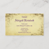 Vintage Antike Visitenkarte (Rückseite)