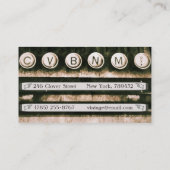 Vintage antike visitenkarte (Rückseite)