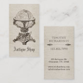 Vintage antike Visitenkartenvorlage Sepia Visitenkarte (Vorne/Hinten)