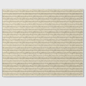 Vintage antike Weihnachtslieder Manuskripte Geschenkpapier (Flach)