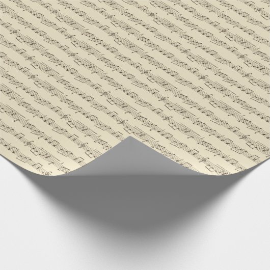 Vintage antike Weihnachtslieder Manuskripte Geschenkpapier (Ecke)