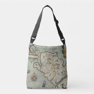 Vintage antike Weltkarte Crossbody Bag Tragetaschen Mit Langen Trägern