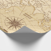Vintage antike Weltkarte mit Ländergrenzen Geschenkpapier (Ecke)