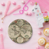 Vintage antike Weltkarte Pappteller (Party)