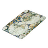 Vintage antike Weltkarte von Pieter Goos, 1666 Magnet (Linke Seite)