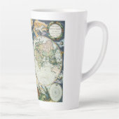 Vintage antike Weltkarte von Pieter Goos, 1666 Milchtasse (Rechts)