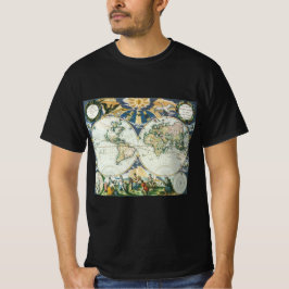 Vintage antike Weltkarte von Pieter Goos, 1666 T-Shirt