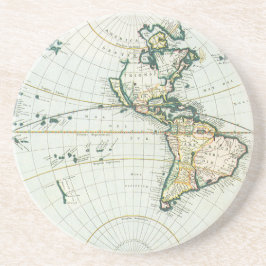 Vintage antike Weltkarte von Pieter Goos, 1666 Untersetzer