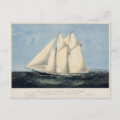 Vintage antike Yacht Sailboat Seascape Postkarte (Vorderseite)