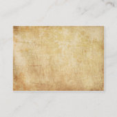 Vintage Antiken mit Blumen Visitenkarte (Rückseite)