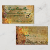 Vintage antiker Händler-Geschäfts-Karte Visitenkarte (Vorne/Hinten)