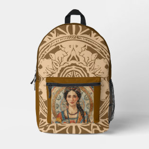 Vintage, Antikes Griechenland Frauen Stil, Mosaik, Bedruckter Rucksack
