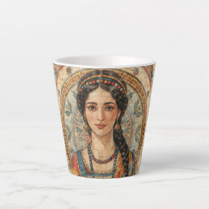 Vintage, Antikes Griechenland Frauen Stil, Mosaik, Milchtasse