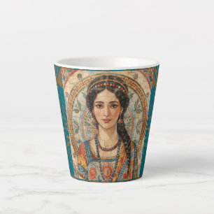 Vintage, Antikes Griechenland Frauen Stil, Mosaik, Milchtasse